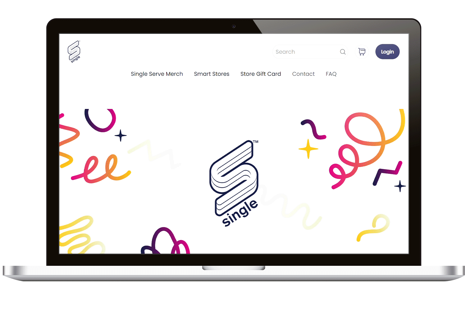 Short gif showing the Single Serve Merch platform in action